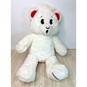 Ghostbusters Build A Bear Limited Edition BABW  18 inches  2016 White Teddy Bear